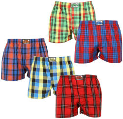 Styx 5PACK férfi bő szárú boxeralsók Styx klasszikus gumipánt többszínű (5A100118) L