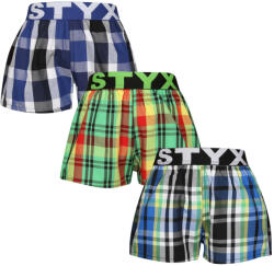 Styx 3PACK gyermek klasszikus boxeralsó Styx sport gumi több színű (3BJ11789) 9-11 éves