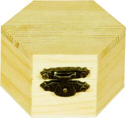 Wood Product Minidoboz, hatszög 6 x 4 cm