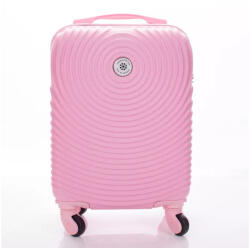 Leonardo Da Vinci rózsaszín négykerekű műanyag mini bőrönd 3036