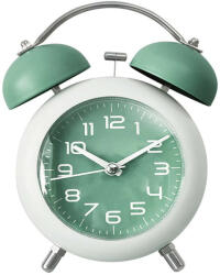 Pufo Ceas de masa desteptator Pufo Joyful cu buton de iluminare cadran, 15 cm, verde