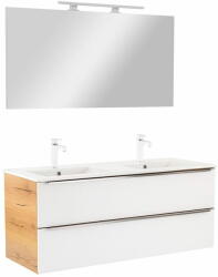 Leziter Vario Trim 120 komplett fürdőszoba bútor tölgy-fehér