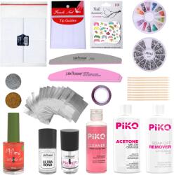 Lila Rossa Kit accesorii pentru oja semipermanenta si gel UV, Lila Rossa, Perfect Nails, lichide de pregatire, pile, decor unghii