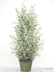 Élethű magas dekoratív zöld növény fém virágcserépben 150 cm (CA1016)