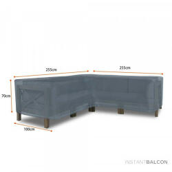 Hentex Anti-UV esővédő huzat kerti kanapéhoz, szürke (255x100x70) (AL1003)