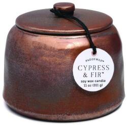 Paddywax Świeca zapachowa w słoiczku - Paddywax Cypress & Fir Bronzed Glazed Ceramic Candle 311 g
