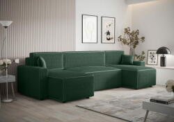 Veneti RADANA U-alakú kényelmes kinyitható kanapé - zöld