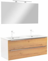 Leziter Vario Trim 120 komplett fürdőszoba bútor fehér-tölgy