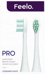Feelo Duză de schimb pentru periuța de dinți electrică, 2 buc. - Feelo Pro Brush Heads Standard White 2 buc