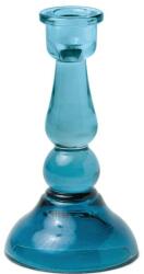 Paddywax Szklany świecznik - Paddywax Tall Glass Taper Holder Blue