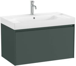 Roca Ona Unik mosdó+mosdószekrény középső medencével 800x460mm, matt zöld színben (A851685513)