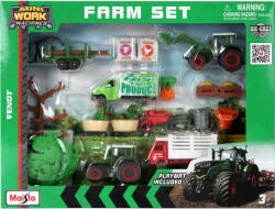 Maisto Mini Work Machines Fendt Super Farm Play Set, Model Vehicle (with Play Mat) (512565)