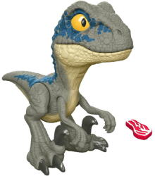 Mattel Jurassic World Mega Roar Velociraptor Blue, toy figure (HVB44)