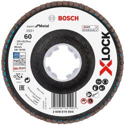 Bosch legyezőtárcsa 125x22.23 mm P60 fémhez X551 hajlított X-Lock (2608619804)