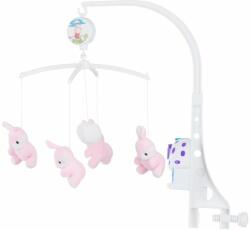 Chipolino Carusel muzical pentru patut Chipolino Pink rabbits (MILS02119PR) - babyneeds
