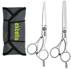 Kasho Set de foarfeci offset Excelia: tuns 5.5 inch + filat 6 inch (4260163214409)
