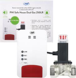 PNI Kit senzor gaz si electrovalva PNI Safe House Dual Gas 250LR cu 2 senzori (PNI-250LR)