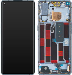OPPO Piese si componente Display cu Touchscreen Oppo Reno4 Pro 5G, cu Rama, Albastru (Galactic Blue), Service Pack 4904737 (4904737)