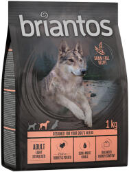 Briantos briantos Preț special! 1 kg Hrană uscată câini - Adult Light/Sterilised Curcan & cartofi FĂRĂ CEREALE