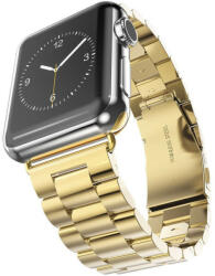Techsuit Curea pentru Apple Watch 1/2/3/4/5/6/7/8/9/SE/SE 2/Ultra//Ultra 2 42/44/45/49mm Techsuit Watchband W036 Gold (5949419021129)