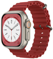 Techsuit Curea pentru Apple Watch 1/2/3/4/5/6/7/8/9/SE/SE 2 38/40/41mm Techsuit Watchband W038 Wine Red (5949419015364)