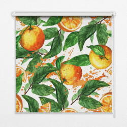 COLORAY. HU Roló ablakra Narancs és levelek Sötétítő redőny (gumi bevonattal) 140x140 cm