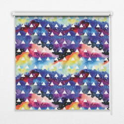  COLORAY. HU Ablak árnyékoló Fehér háromszögek színes háttérrel Sötétítő redőny (gumi bevonattal) 120x180 cm