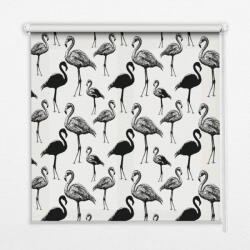COLORAY. HU Roló függöny Fekete flamingók Sötétítő redőny (gumi bevonattal) 90x180 cm