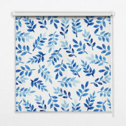 COLORAY. HU Roló függöny Kék levelek Sötétítő redőny (gumi bevonattal) 130x180 cm