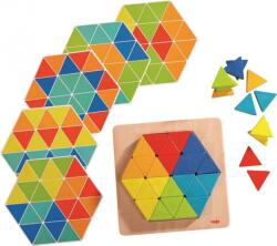 HABA Jucărie din lemn Triunghiuri colorate pentru inserare (1301703001)