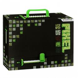 Starpak Pixel Game fogantyús irattartó A4/95 mm - zöld (536859)
