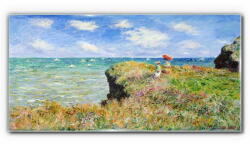  COLORAY. HU Üvegkép Cliff Sea Claude Monet 140x70 cm