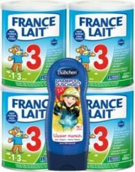 France Lait 3 tejes eledel kisgyermekek növekedésének elősegítésére 1 éves kortól 4x400g + Bübchen K (IP3790)