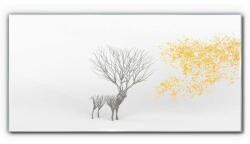  COLORAY. HU Üvegkép Absztrakciós levelek szarvasok 120x60 cm