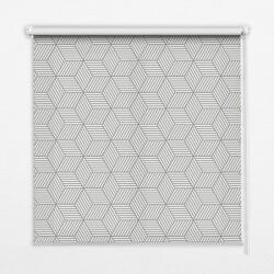 COLORAY. HU Sötétítő roló ablakra 3d négyzetek csíkokkal Sötétítő redőny (gumi bevonattal) 150x240 cm
