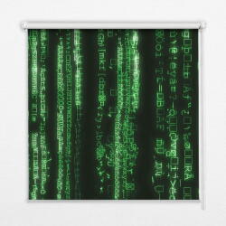  COLORAY. HU Fényzáró roló Zöld rejtjelek Sötétítő redőny (gumi bevonattal) 80x180 cm