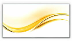 COLORAY. HU Üvegkép Absztrakció sárga hullámok 140x70 cm