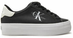Calvin Klein Sneakers Calvin Klein Jeans Bold Vulc Flatf Lace Lth Met YW0YW01393 Black/Bright White 0GM