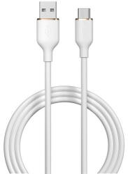  USB töltő- és adatkábel, USB Type-C, 120 cm, 2400 mA, gyorstöltés, Devia Jelly, EC629, fehér - tok-shop