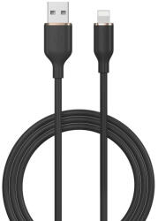  USB töltő- és adatkábel, Lightning, 120 cm, 2400 mA, Devia Jelly, EC630, fekete
