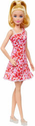 Mattel Barbie Fashionistas baba Piros-fehér virág mintás ruhában (HJT02)