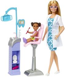 Mattel Set Mobilier Barbie Cu Papusa Doctor Stomatolog, Blonda