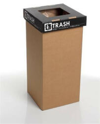 RECOBIN Szelektív hulladékgyűjtő, újrahasznosított, angol felirat, 20 l, RECOBIN "Mini", fekete (URE025) - onlinepapirbolt