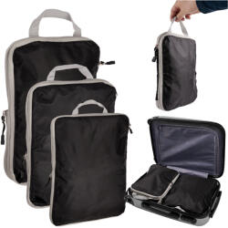 Inlea4Home Set organizator pentru valize, genți de călătorie 3 piese - negru (IA-KX4349) Valiza