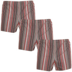 Foltýn 3PACK Pantaloni scurți clasici pentru bărbați Foltýn dungi roșii oversize (3xKN76) 5XL (178593)
