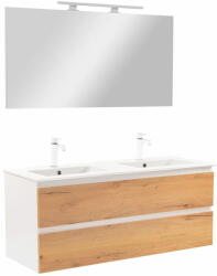 Leziter Vario Forte 120 komplett fürdőszoba bútor fehér-tölgy
