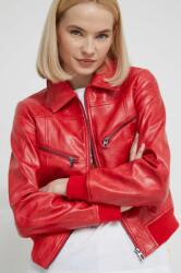 Desigual rövid kabát női, piros, átmeneti - piros L - answear - 37 990 Ft