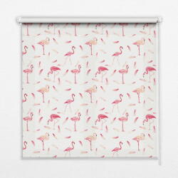 COLORAY. HU Ablak roló Flamingos és tollak Sötétítő redőny (gumi bevonattal) 60x140 cm