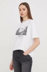 Abercrombie & Fitch pamut póló női, bézs - bézs XL - answear - 7 790 Ft