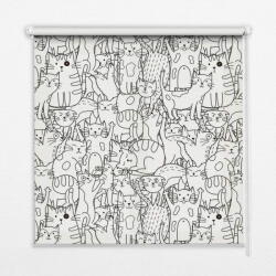 COLORAY. HU Sötétítő roló ablakra Húzott macskák Redőny fényerő 120x240 cm